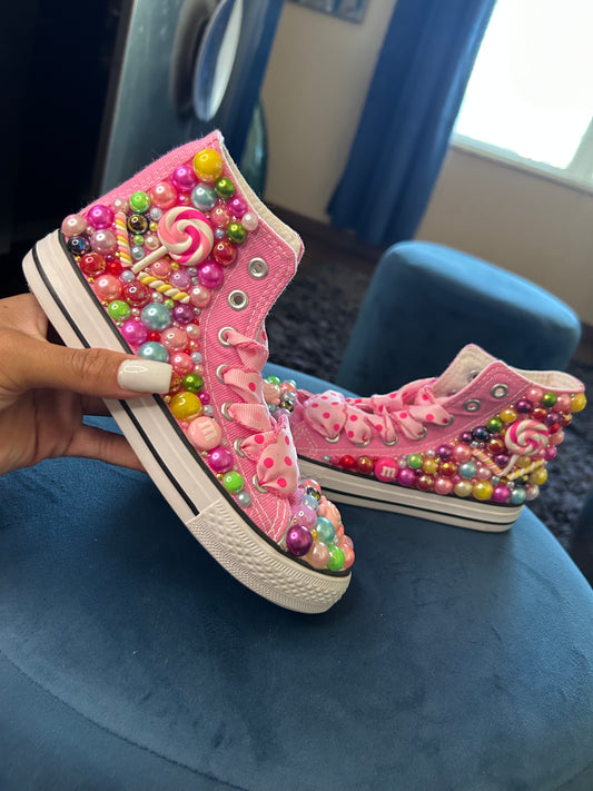 Pink Candy Crush pearl Shoes 💕 🍭