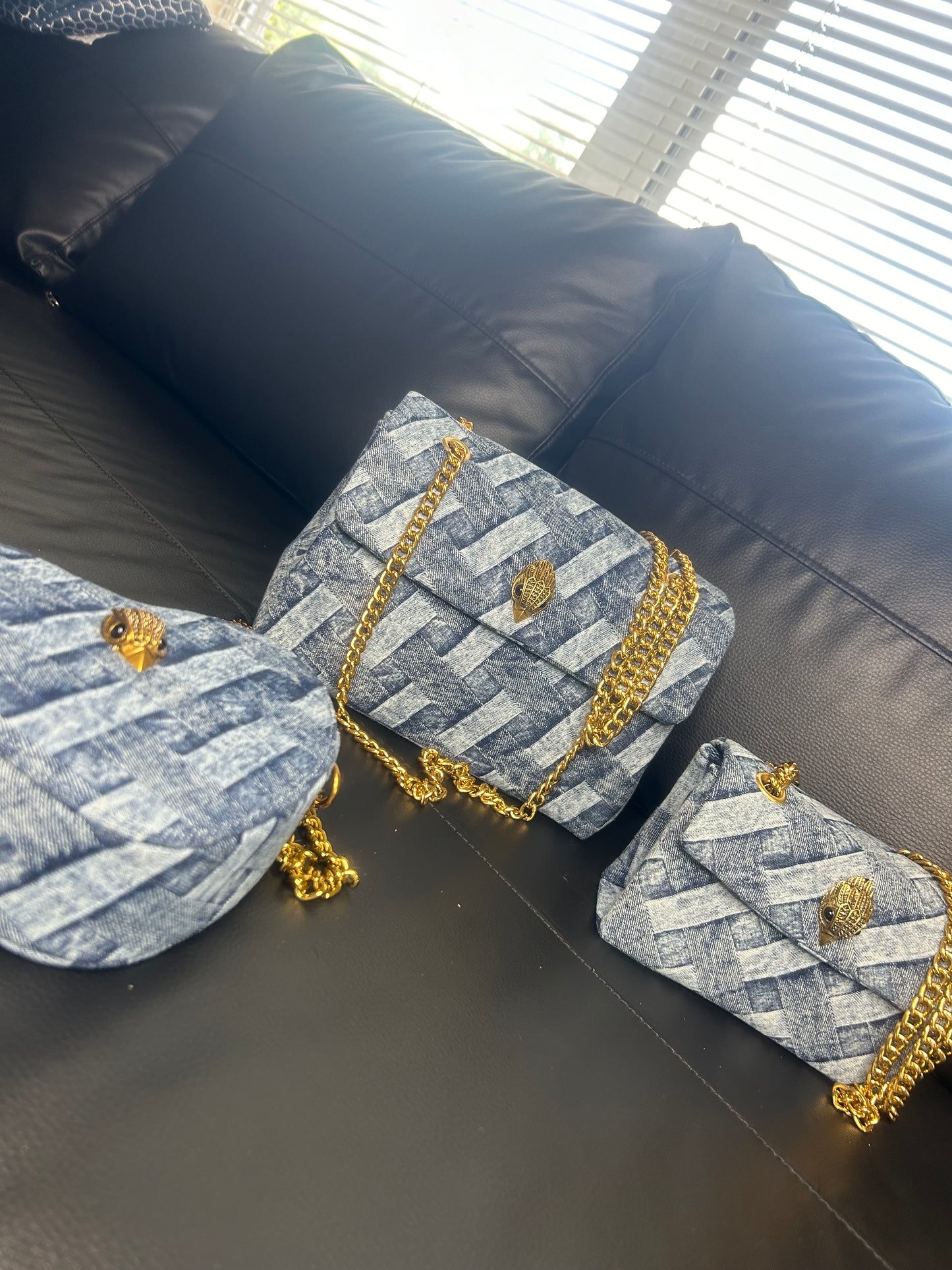 DENIM KENSINGTON BAG ( No name brand, No logo)