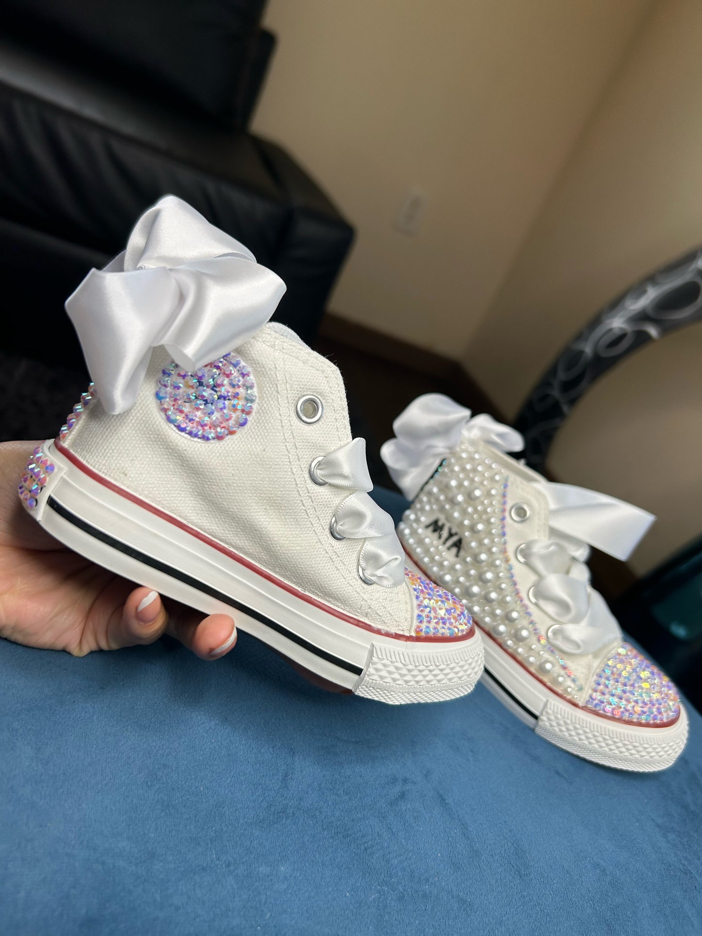 Customize Name Kid Pearl Shoes