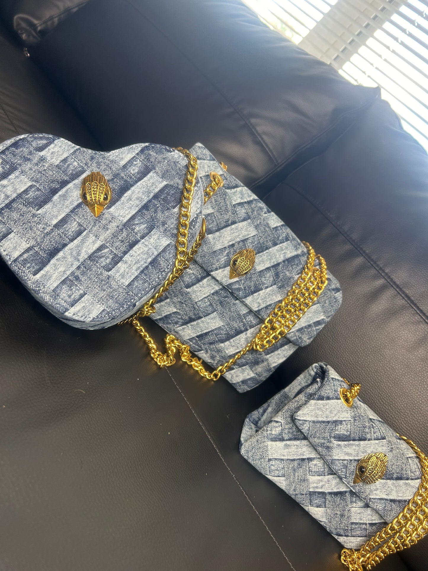 DENIM KENSINGTON BAG ( No name brand, No logo)