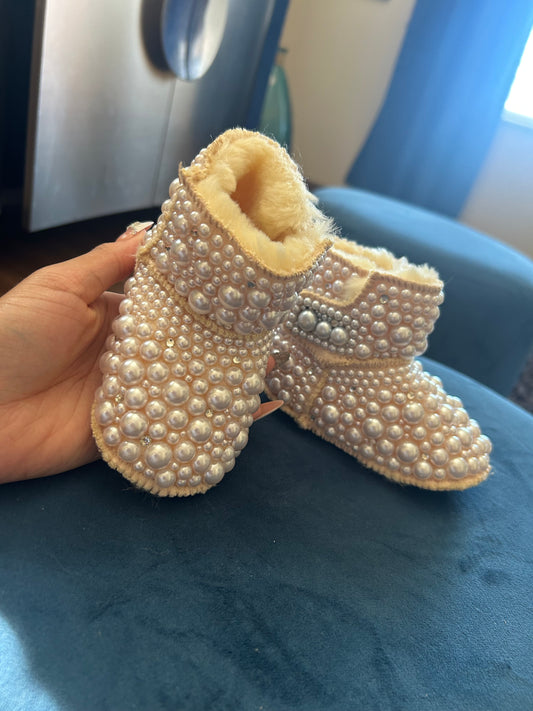 White Pearl Booties 🤍