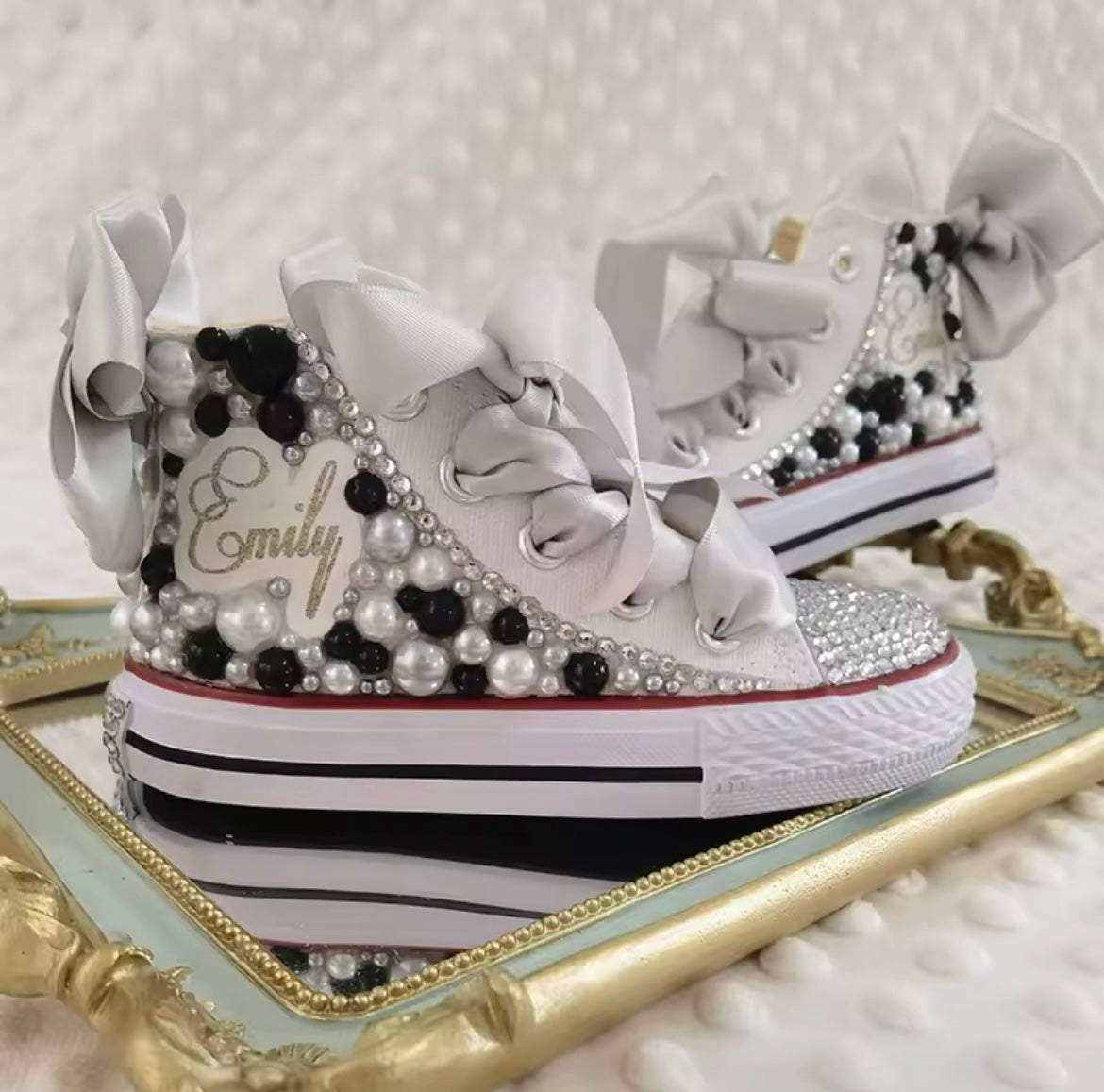 Customize Name Kid Pearl Shoes