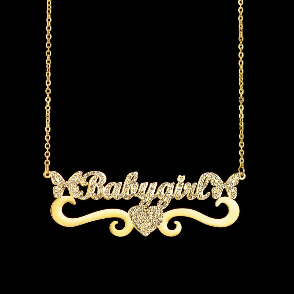 Customizable name stainless steel necklace ￼